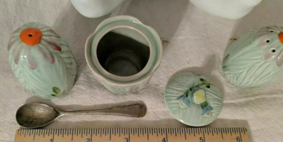 Beswick Wayside Cruet set 1930's pepper salt mustard base Nevada Silver d&a UK - Picture 5 of 12